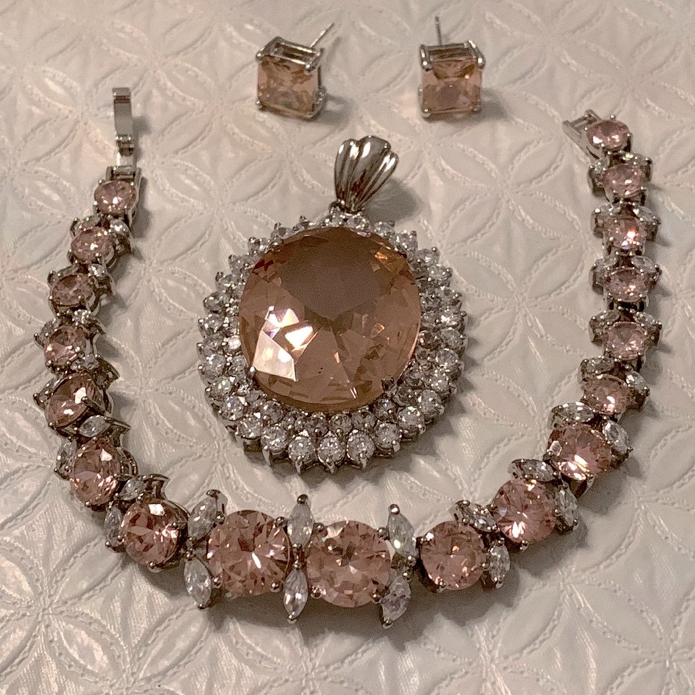 🌸Princess pink jewelry set